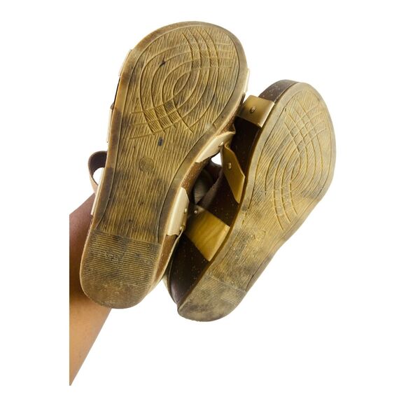 Refresh Mara Womens Ankle Strap Comfort Criss Cross Leather Wedge Sandal 7.5 - Picture 4 of 8